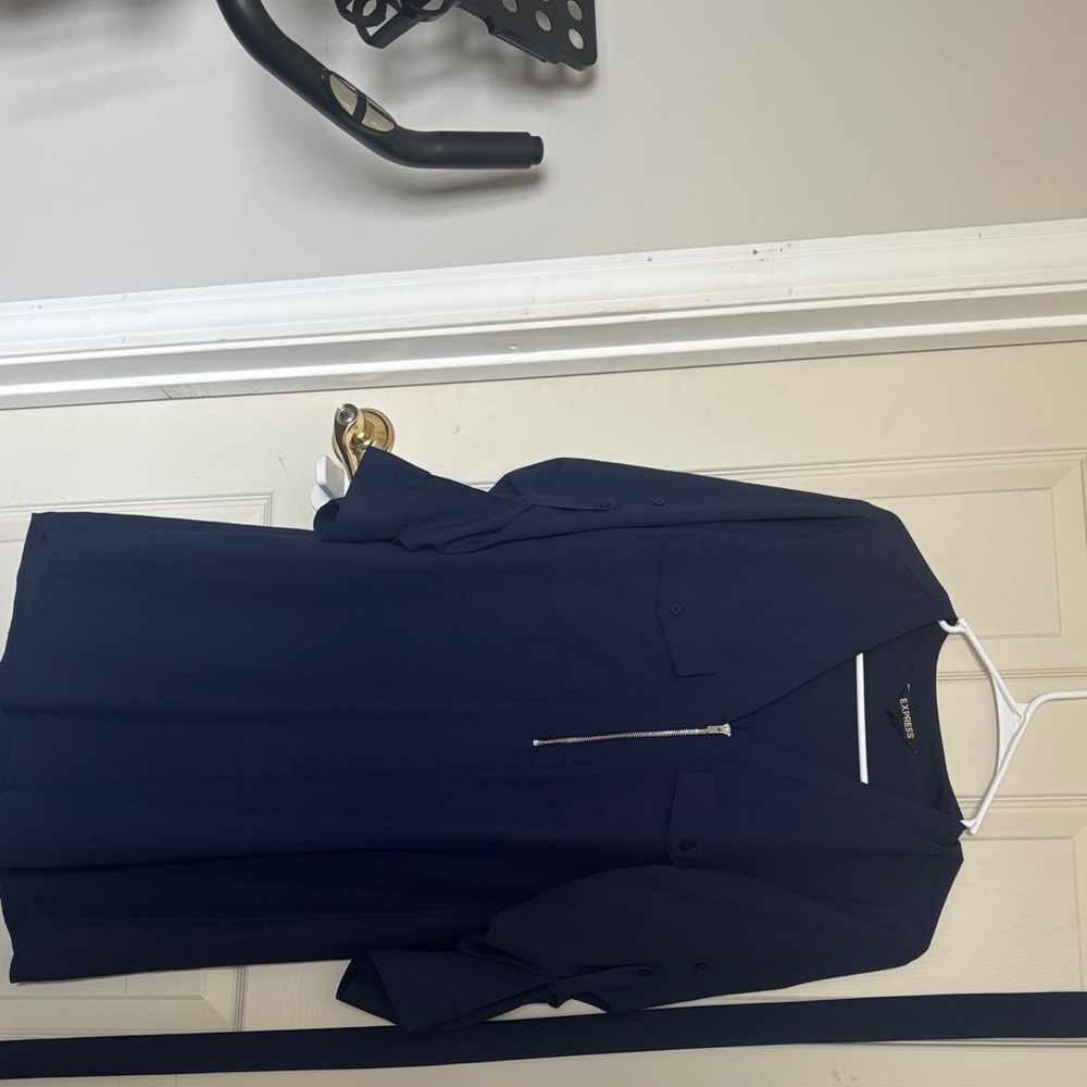 Express Navy Midi Dress